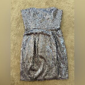 BCBGMaxAzria Lavender Satin Dress